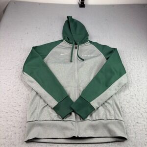 Oregon Ducks Nike Hoodie Mens M Gray Green Full Zip Therma Fit Casual‎ Jacket